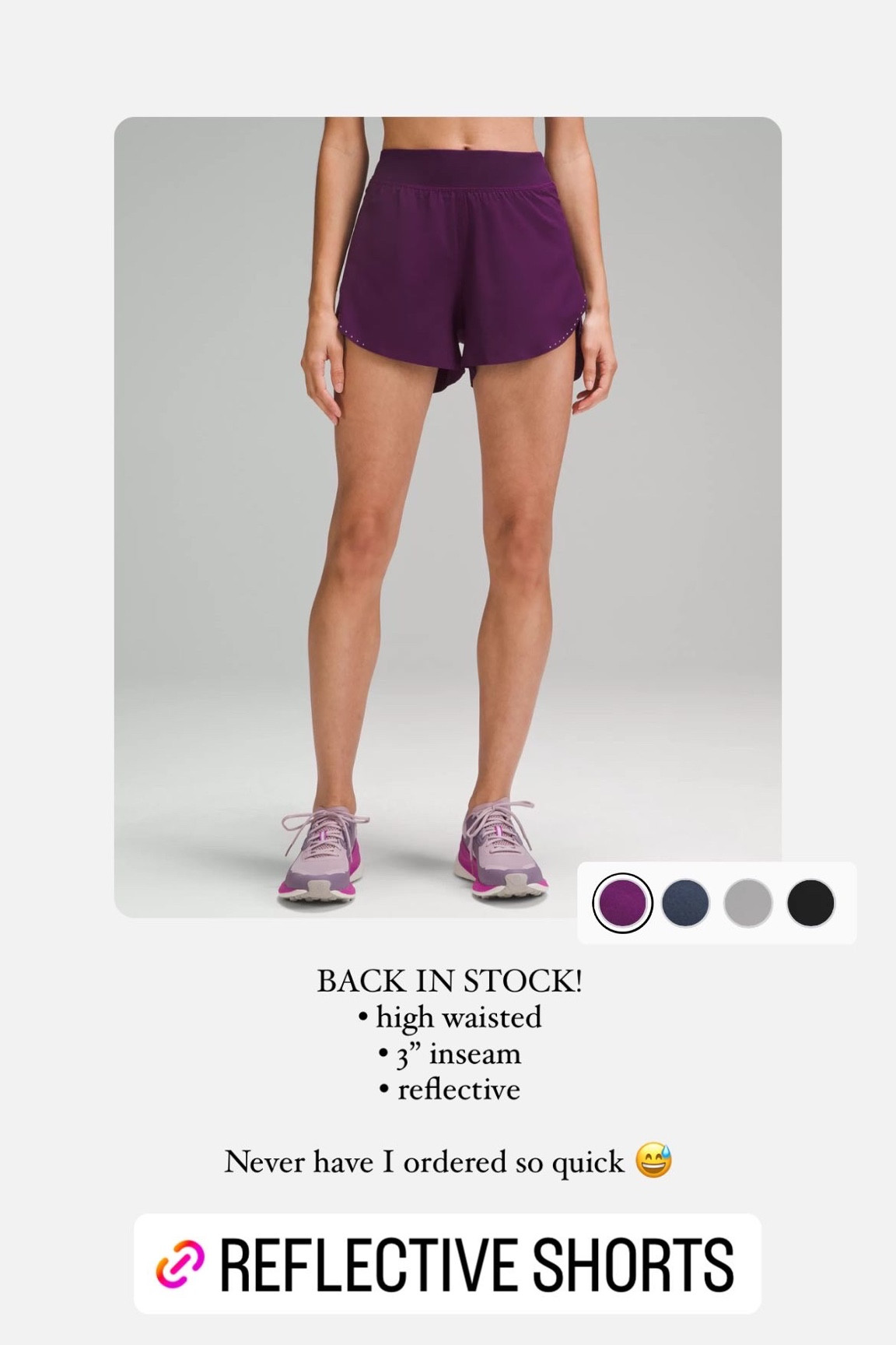 Back in stock! Lululemon Fast & Free 3” Reflective Shorts.

#LTKstyletip #LTKfitness #LTKSeasonal