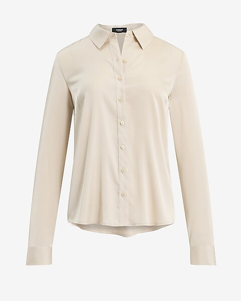 Best Loved Satin Portofino Shirt | Express