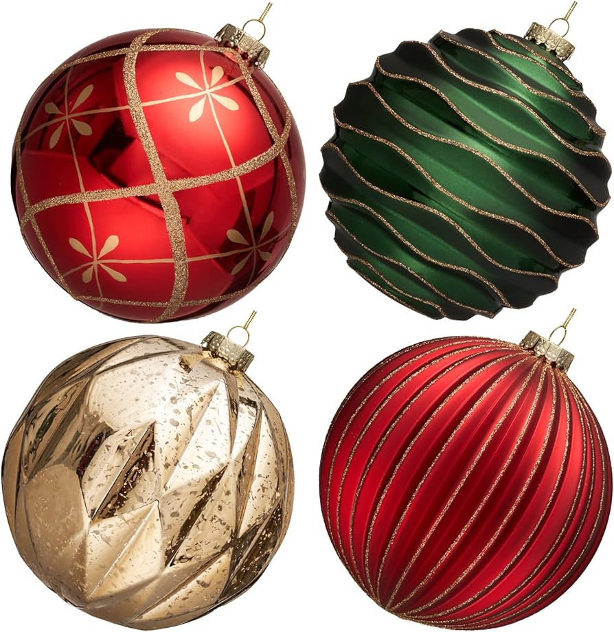 JORNOY Christmas Balls Ornaments Set, 6 inch/150mm Extra Large Shatterproof Plastic Hanging Bulbs... | Amazon (US)