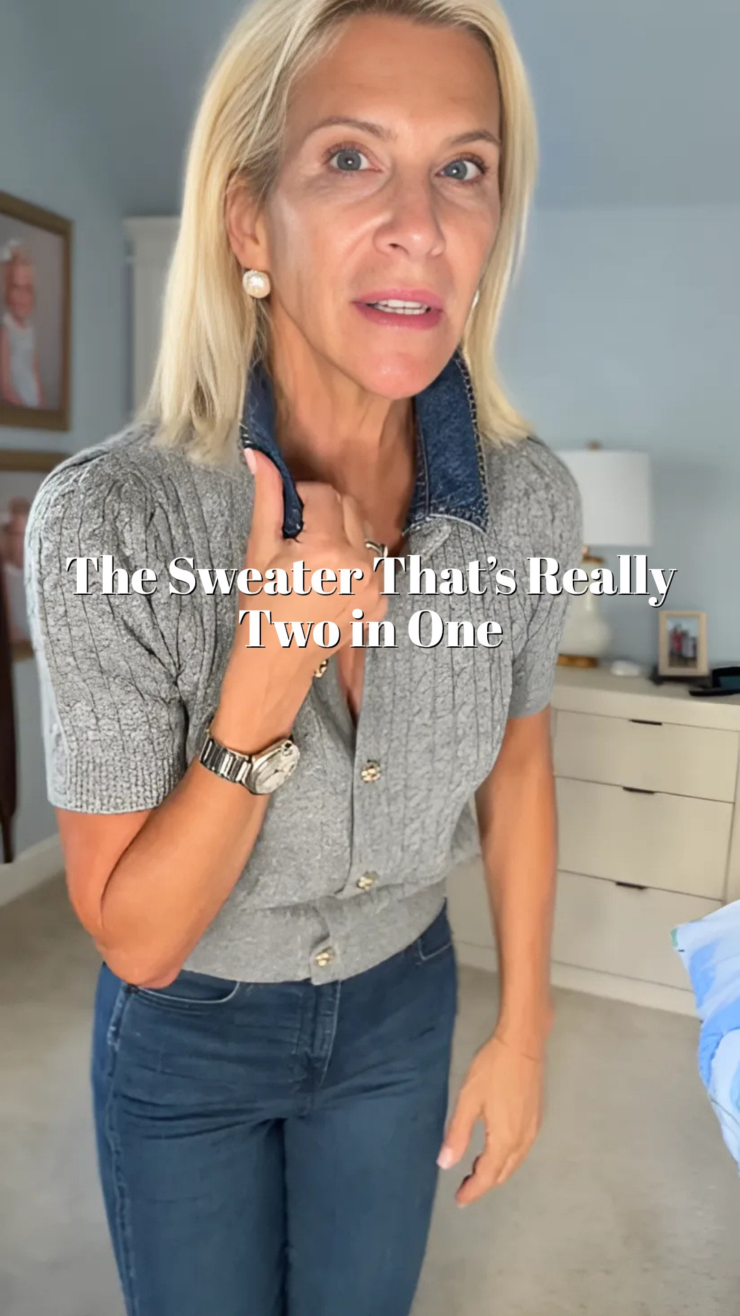 This is one of my favorite buys so far—adorable jewel buttons, soft knit, and the cutest detachable collar. A little investment, but totally worth it since it’s two sweaters in one.

#LTKStyleTip