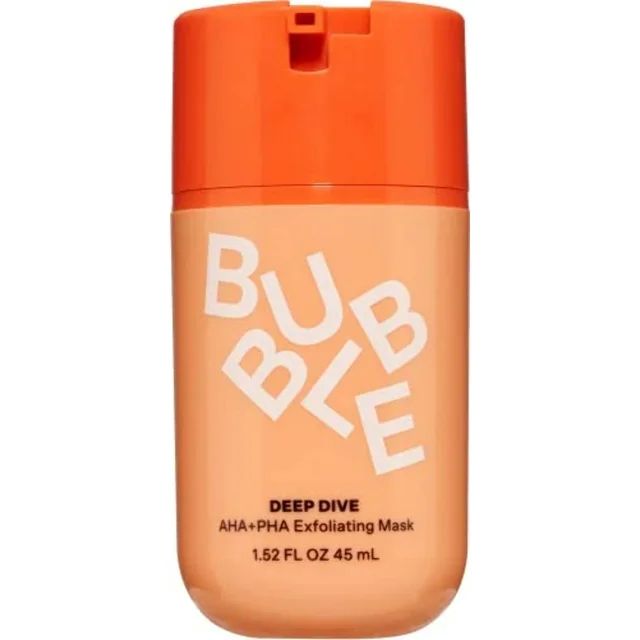 Bubble Skincare Deep Dive AHA + PHA Exfoliating Mask, All Skin Types, Wash-off Mask, 1.52 fl oz /... | Walmart (US)