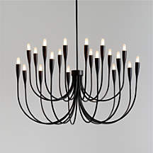 Iiona Large Black Candelabra Chandelier Light 35 | Crate & Barrel