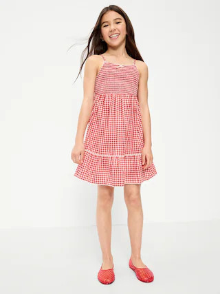 Sleeveless Smocked Fit and Flare Dress for Girls | Old Navy (US)