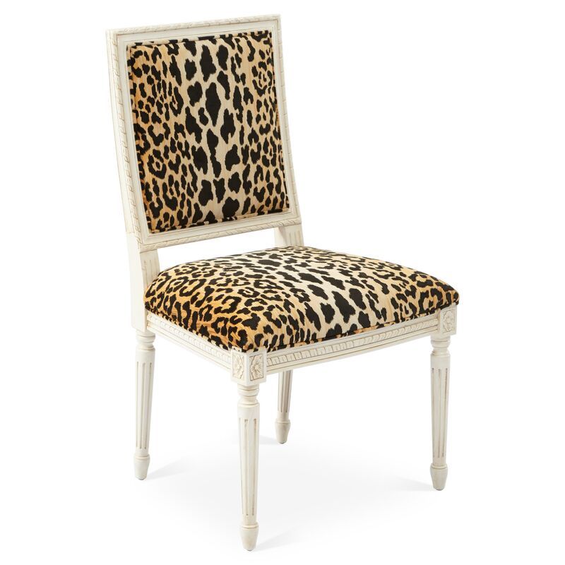 Exeter Side Chair, Leopard | One Kings Lane