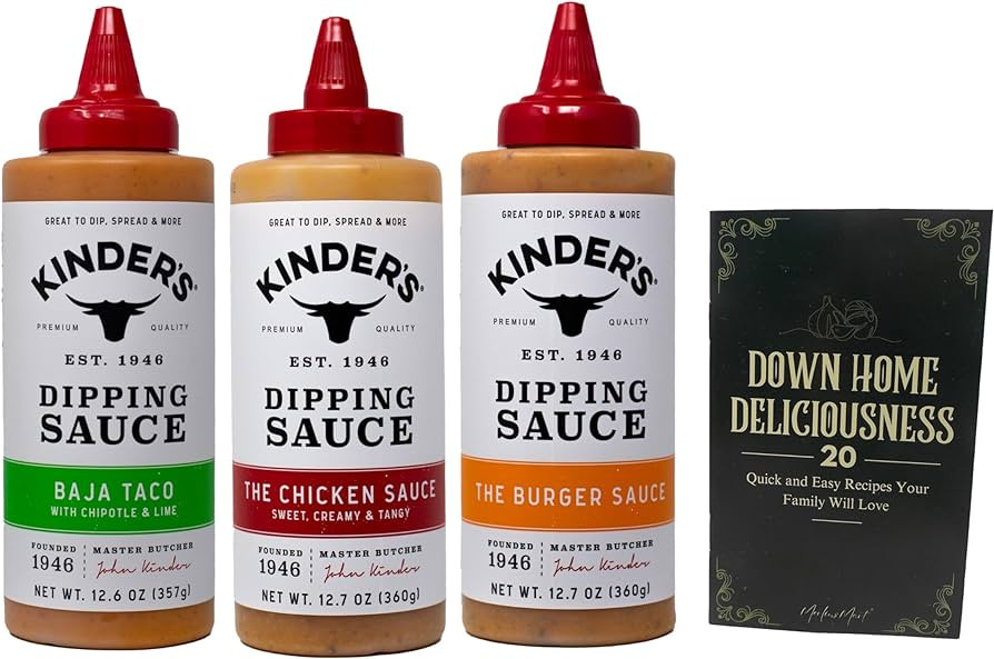 Kinder's Dipping Sauce 3 Flavor Variety - (1) Each: Classic Burger, Chipotle Lime, The Chicken (1... | Amazon (US)