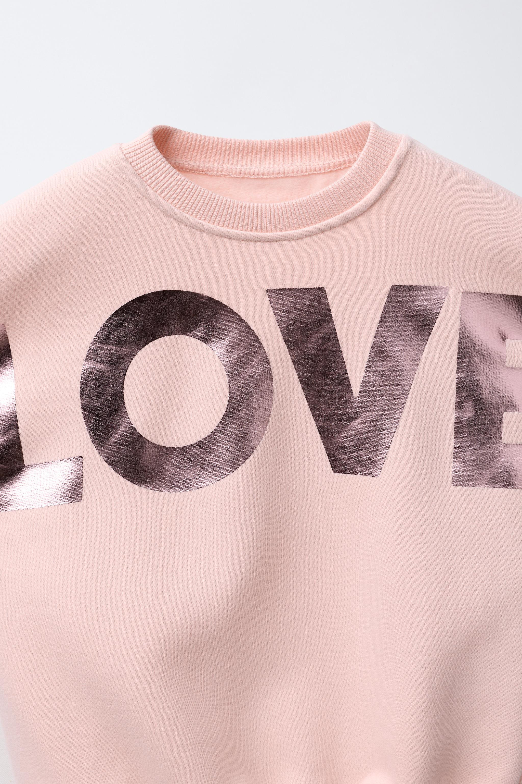 SHINY TEXT SWEATSHIRT | Zara US