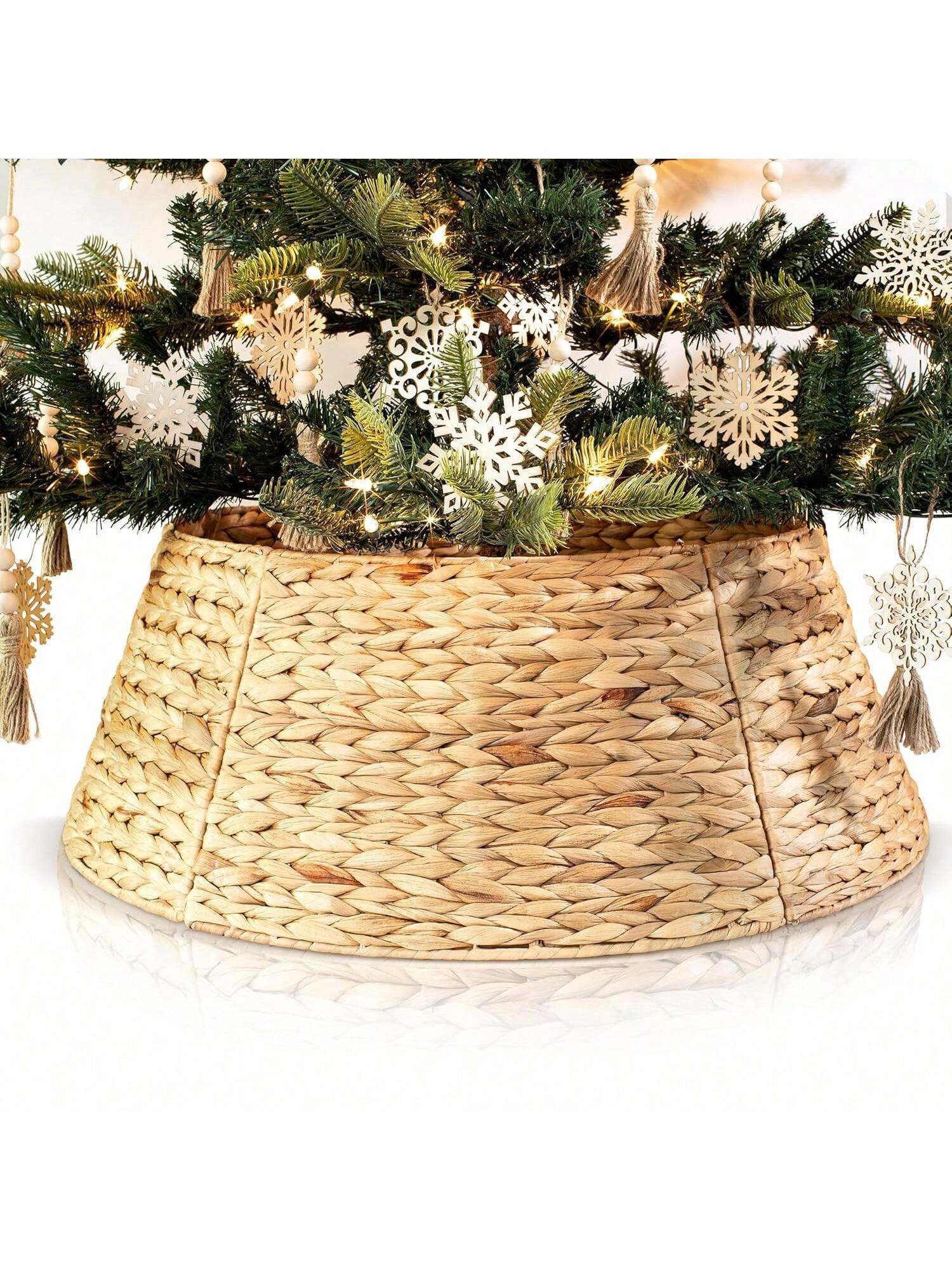 Hermoso collar para árbol de Navidad - Aro de hiacinto auténtico de 20" - Fácil de colocar, fa... | SHEIN