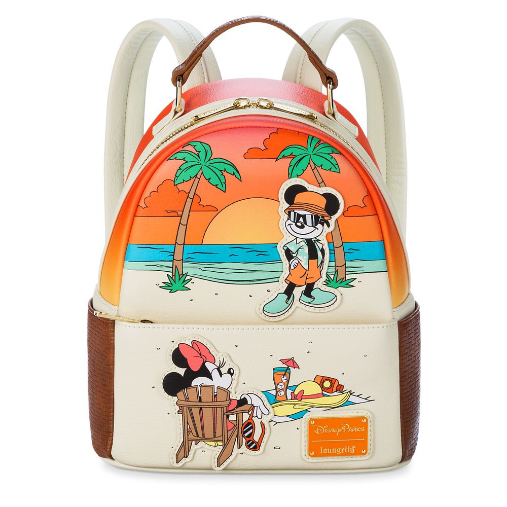 Mickey and Minnie Mouse Beach Loungefly Mini Backpack | Disney Store