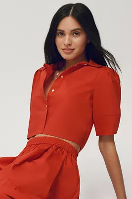 Maeve Lantern-Sleeve Blouse | Anthropologie (US)