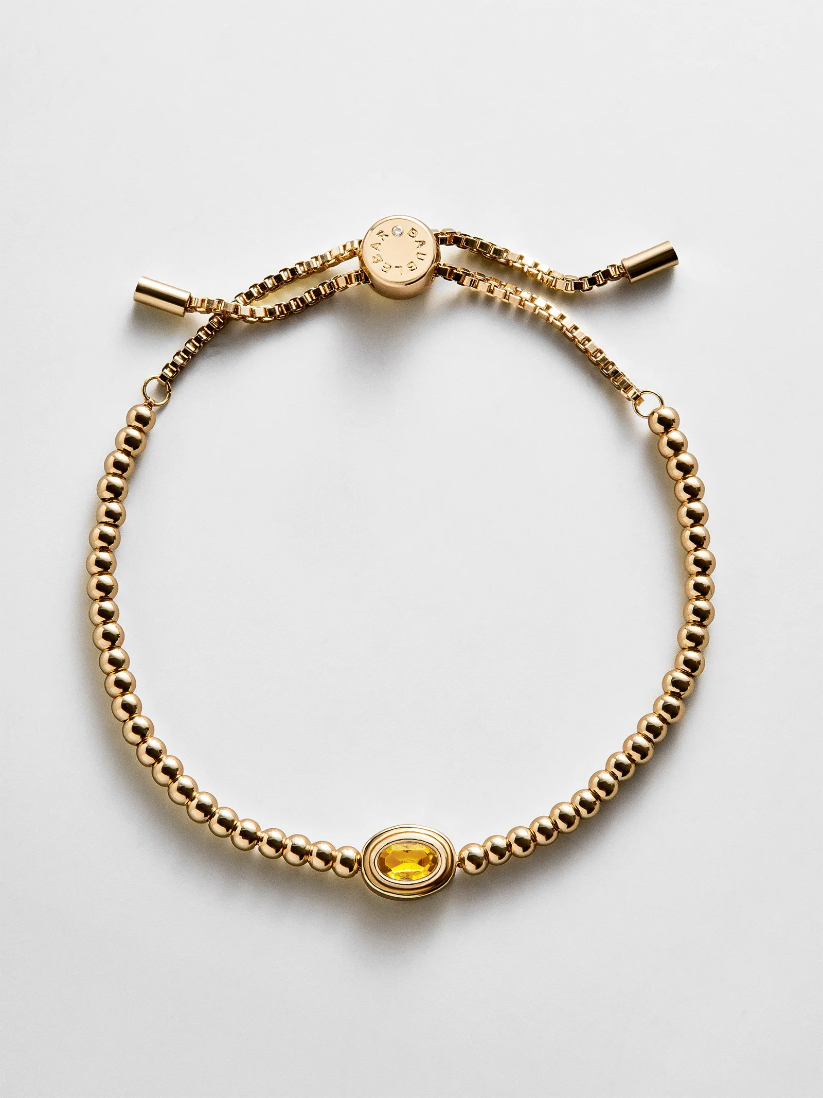 Bezel Birthstone Pisa Bracelet - Topaz | BaubleBar