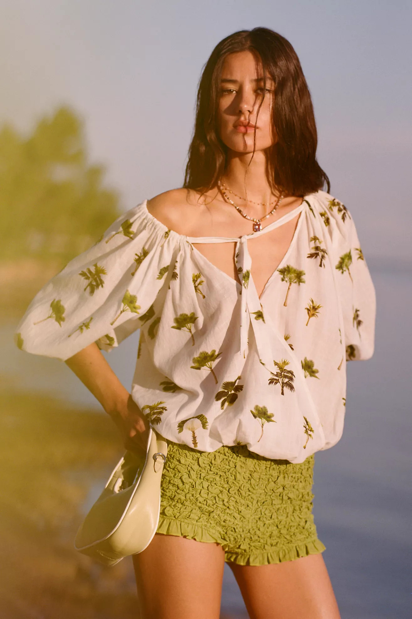 Celandine Smocked Micro Shorts | Anthropologie (US)