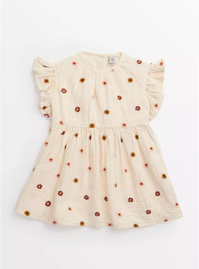 Buy White Embroidered Short Sleeve Dress 1-2 years | Dresses, jumpsuits and outfits | Tu | Tu Clothing