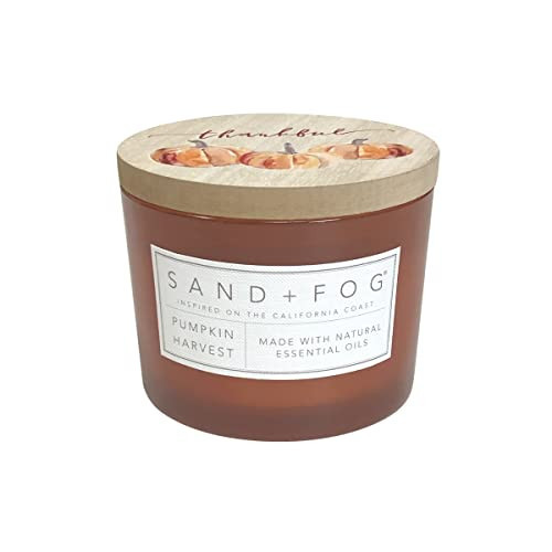 Sand + Fog Scented Candle - Pumpkin Harvest – Additional Scents and Sizes – 100% Cotton Lead-Free Wick - Luxury Air Freshening Jar Candles - Perfect Home Decor – 12oz | Amazon (US)