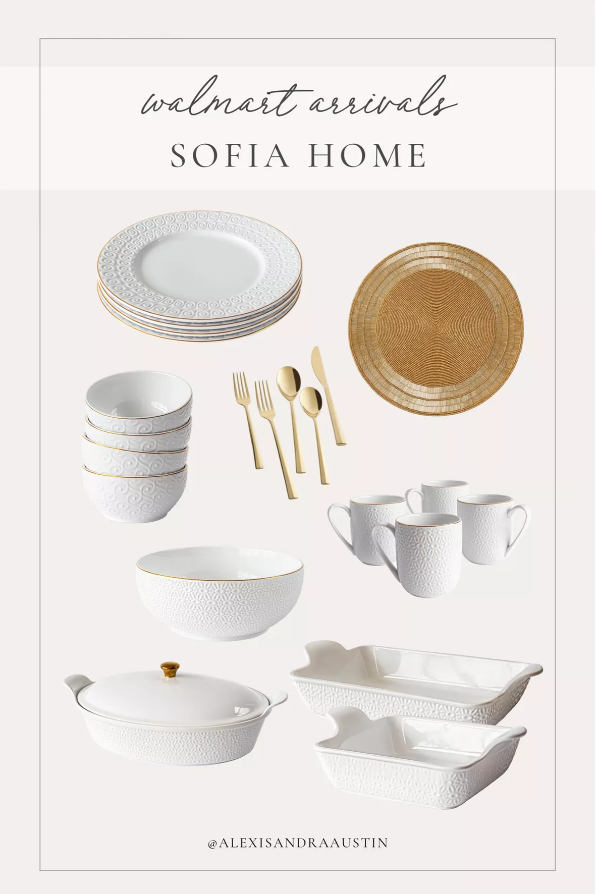 Sofia Home White Oval Stoneware Casserole Dish with Lid by Sofia