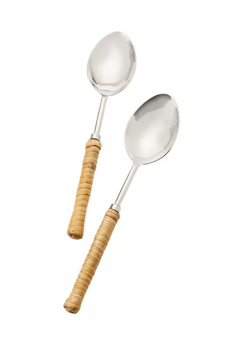 Set of 2 Light Rattan Serving Spoons | Belk