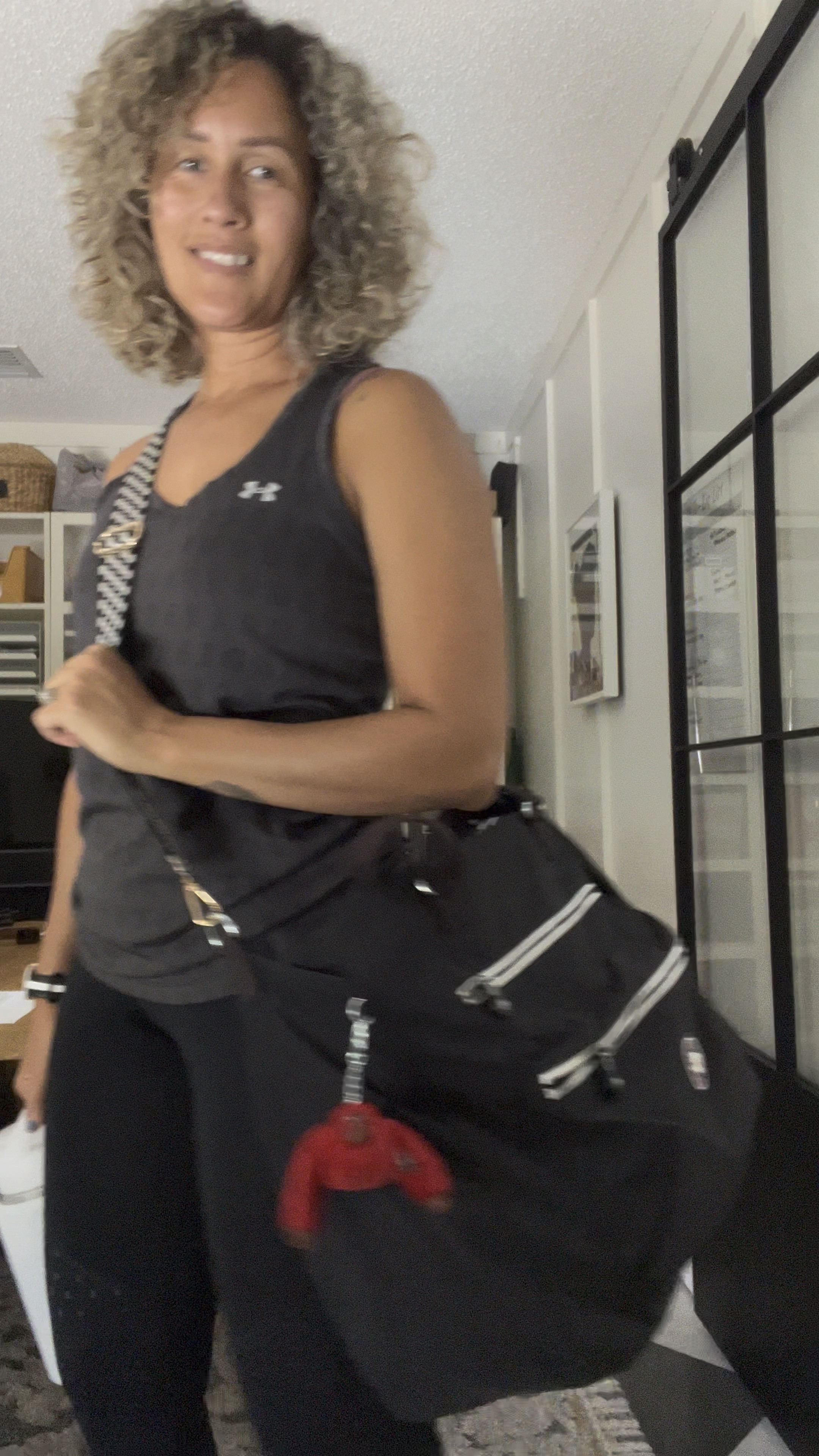 This gym bag fits everything that I need, even my knee foam pad. 
And my glass water bottle hold all my water needs for the day. 
#shoes #gym #gymbag #sports #fitness
#nike #sneakers

#LTKitbag #LTKFind #LTKfitness