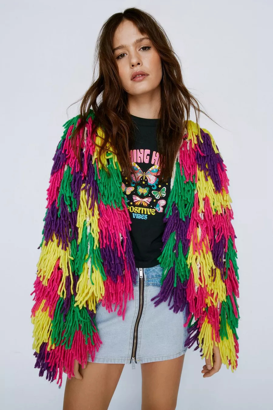 Fringe Oversized Cardigan | Nasty Gal (US)