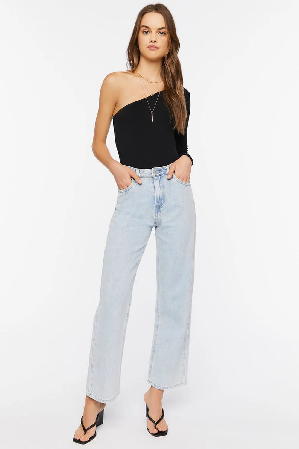 One-Shoulder Long-Sleeve Bodysuit | Forever 21 (US)