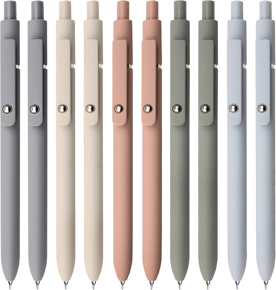 UIXJODO Gel Pens, 10Pcs 0.5mm Black Ink Pens Fine Point Smooth Writing Pens, High-End Series Retr... | Amazon (US)