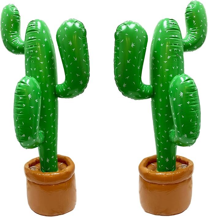 GiftExpress 2 Pack Inflatable 36" Cactus Prop Décor for Mexicano Fiesta Theme Party Decorations,... | Amazon (US)