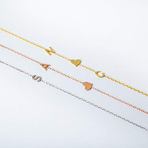 Personalized Initial Necklace, Sideways Initial Necklace, Custom Initial Necklace | Amazon (US)