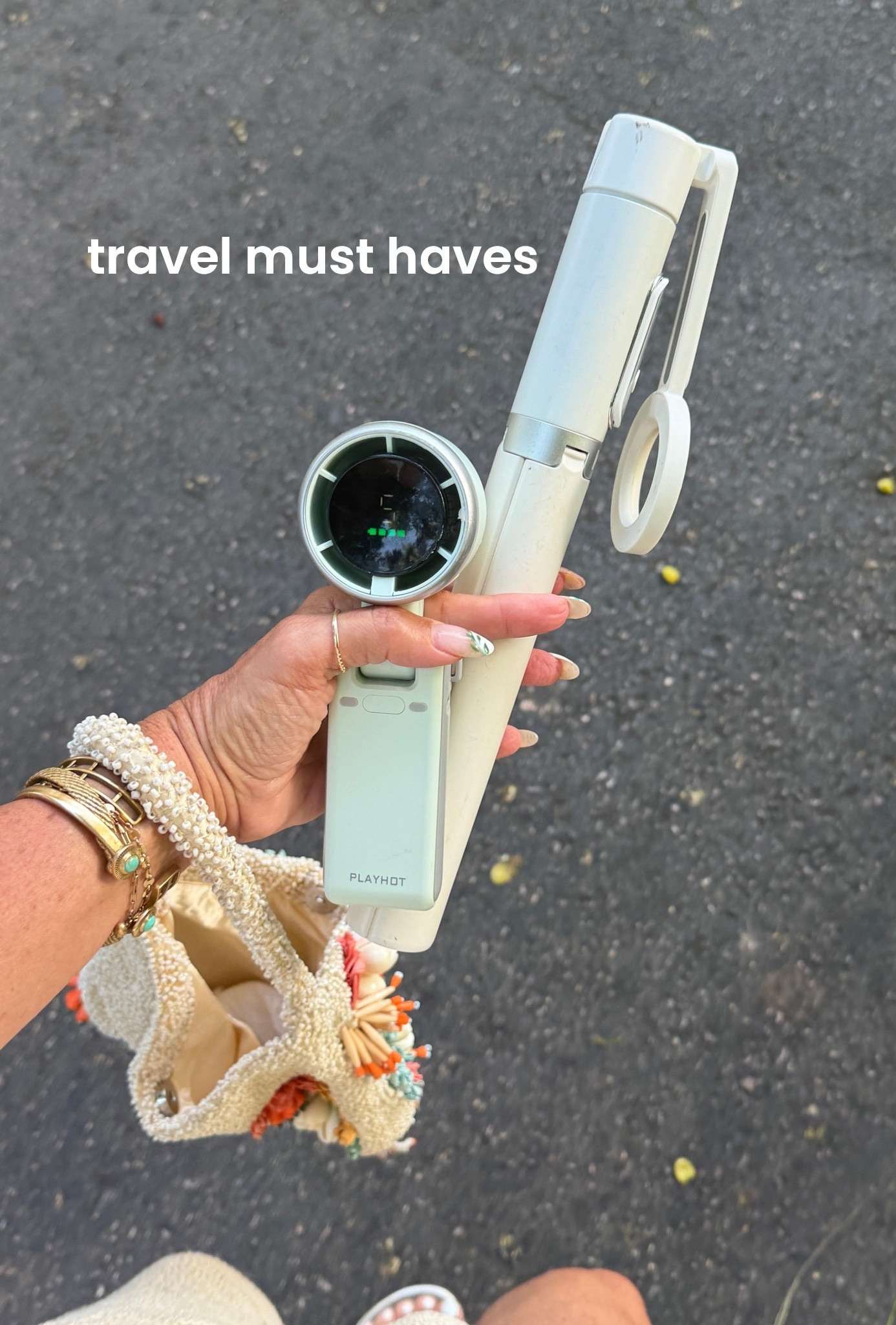 Travel must haves!! 
Portable fan and mag safe tripod!!

#LTKTravel #LTKOver40 #LTKSeasonal