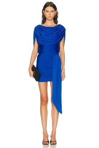 Ronny Kobo Brulee Dress in Blue | FWRD 