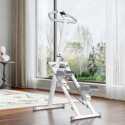 Compact Stair Stepper for Home Exercise - Folding Stair Climber with Resistance Bands, Phone Holder, Adjustable Handlebar, and Pedals for Full-Body Wo | Wayfair North America