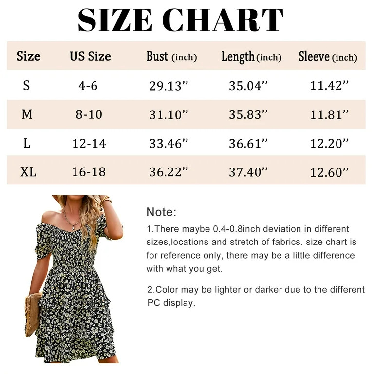 YNIQUE Women's Dresses Casual Summer Print Ruffle A Line Short Sleeve Mini Floral Dress for Women | Walmart (US)