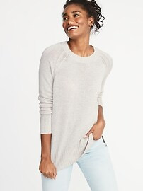 Rib-Knit Trim Crew-Neck Sweater for Women | Old Navy US