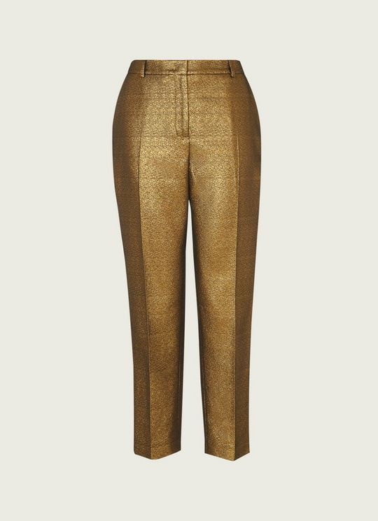 Issy Gold Tailored Trousers | L.K. Bennett (UK)