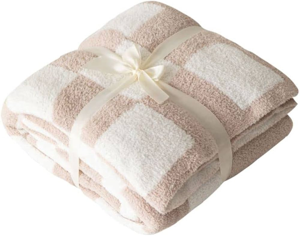 Ultra Soft Cozy Buffalo Checkerboard Grid Fluffy Microfiber Knitted Throw Blanket Lightweight Fle... | Amazon (US)