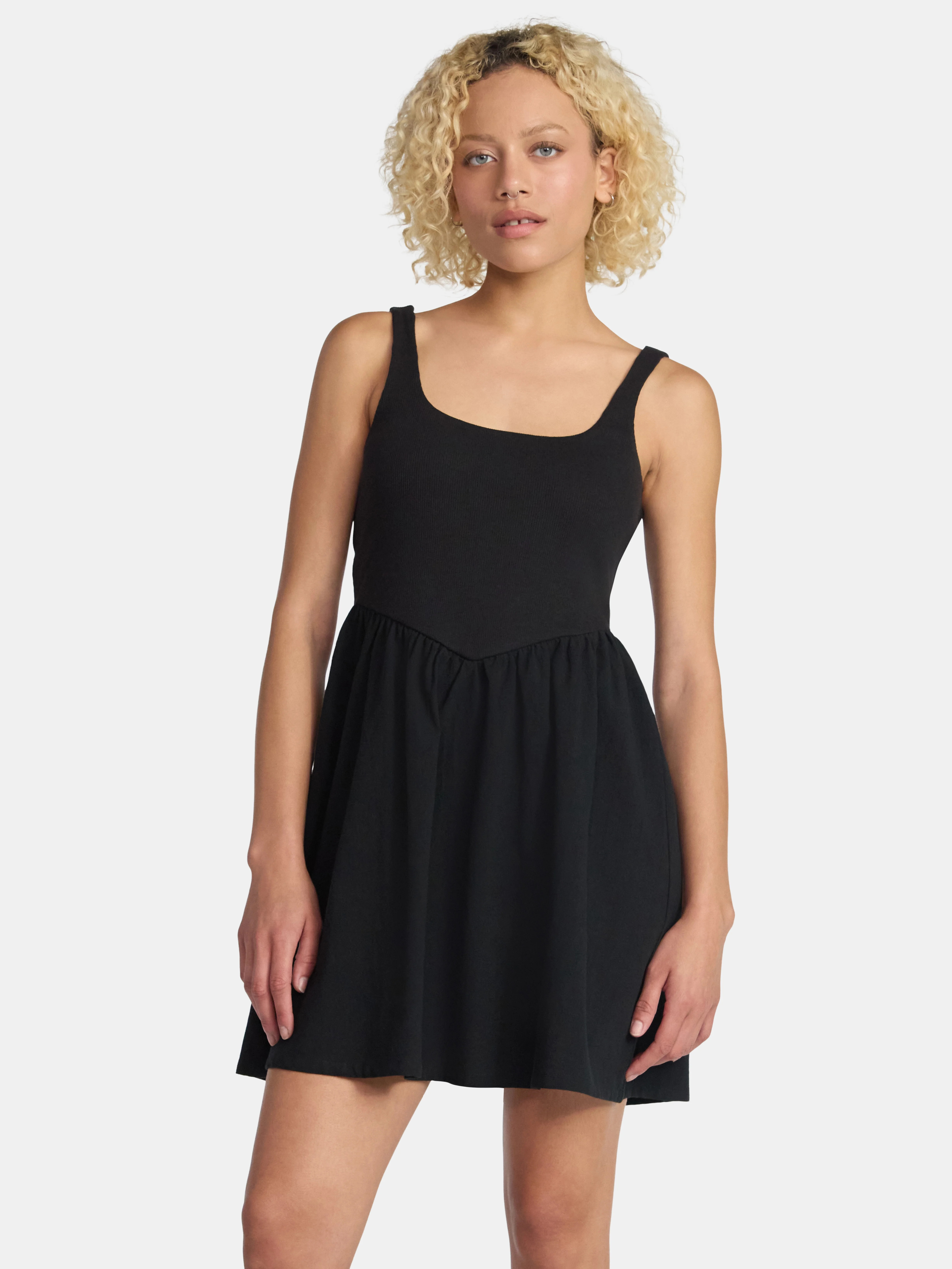 No Boundaries V-Waist Mini Tank Dress, Women's | Walmart (US)