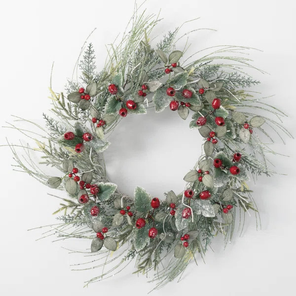 Faux Mixed Assortment Plastic 24'' Wreath | Wayfair North America