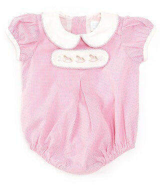 Baby Girls 3-24 Months Peter Pan Cap Sleeve Tab Bubble Romper | Dillard's
