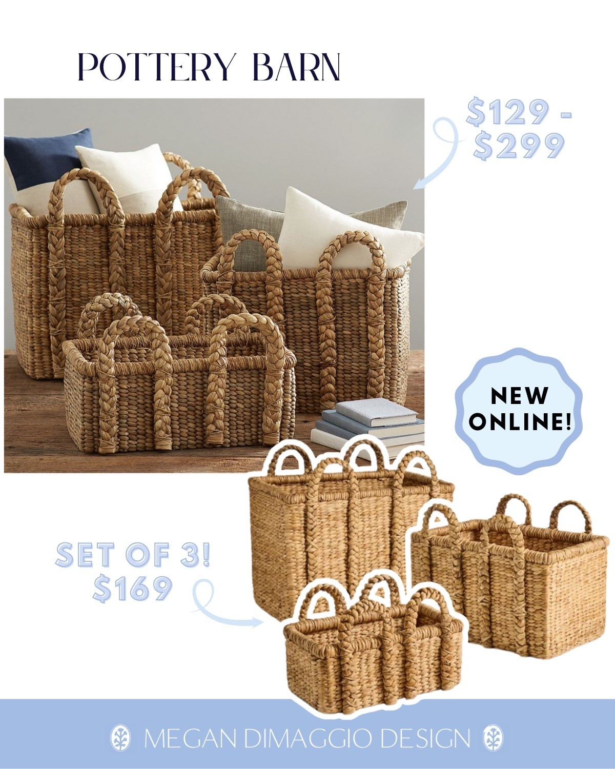 Pottery Barn dupe beachcomber basket set for WAY less!! 😍🙌🏻🏃🏼‍♀️💨 

#LTKSaleAlert #LTKHome