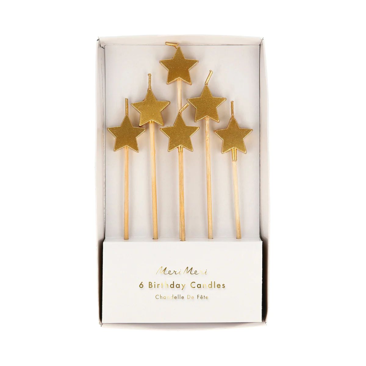 Gold Star Candles (x 6) | Meri Meri