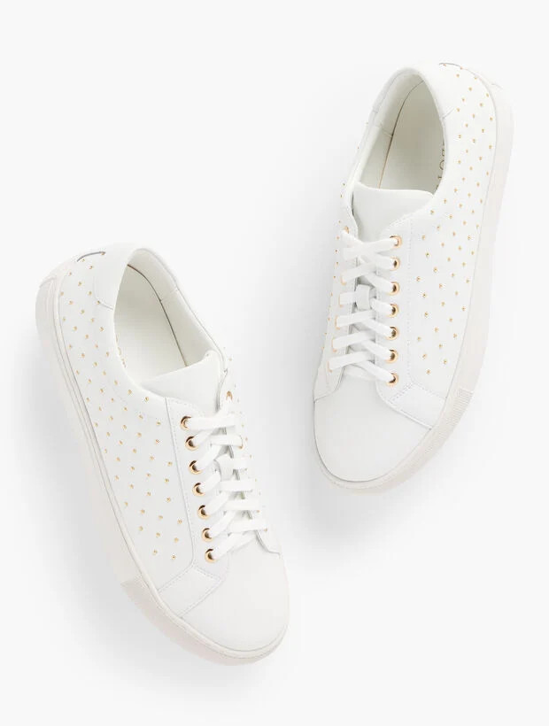 Aubrey Studded Nappa Sneakers | Talbots