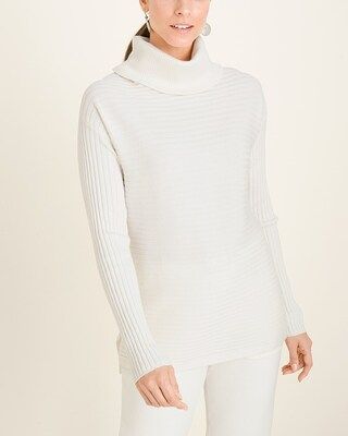 Cotton-Cashmere Blend Cozy Ribbed Sweater | Chico's
