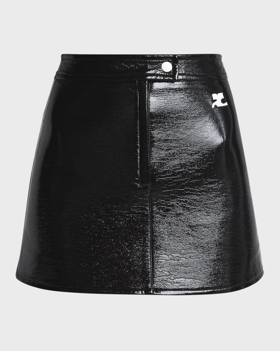 Courreges Reedition Vinyl Mini Skirt | Neiman Marcus