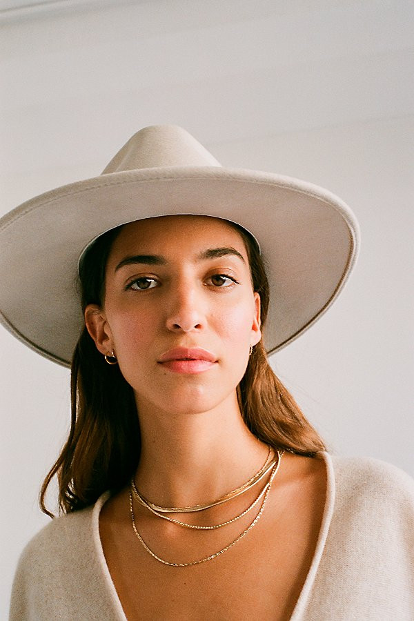 Wythe Leather Band Felt Hat by Free People, French Vanilla, One Size | Free People (Global - UK&FR Excluded)