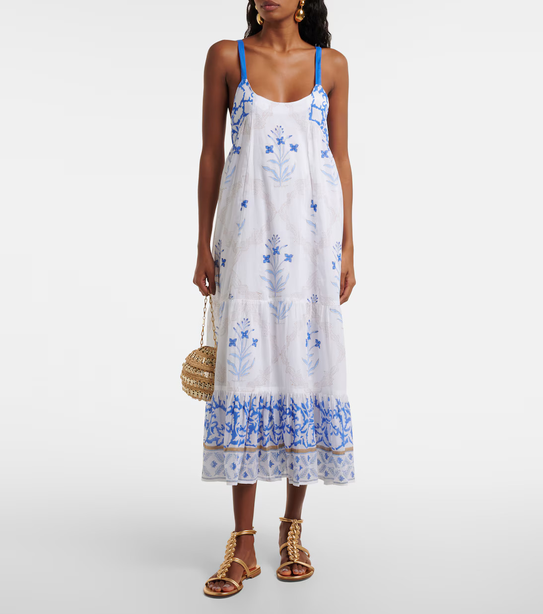 Floral cotton midi dress | Mytheresa (US/CA)