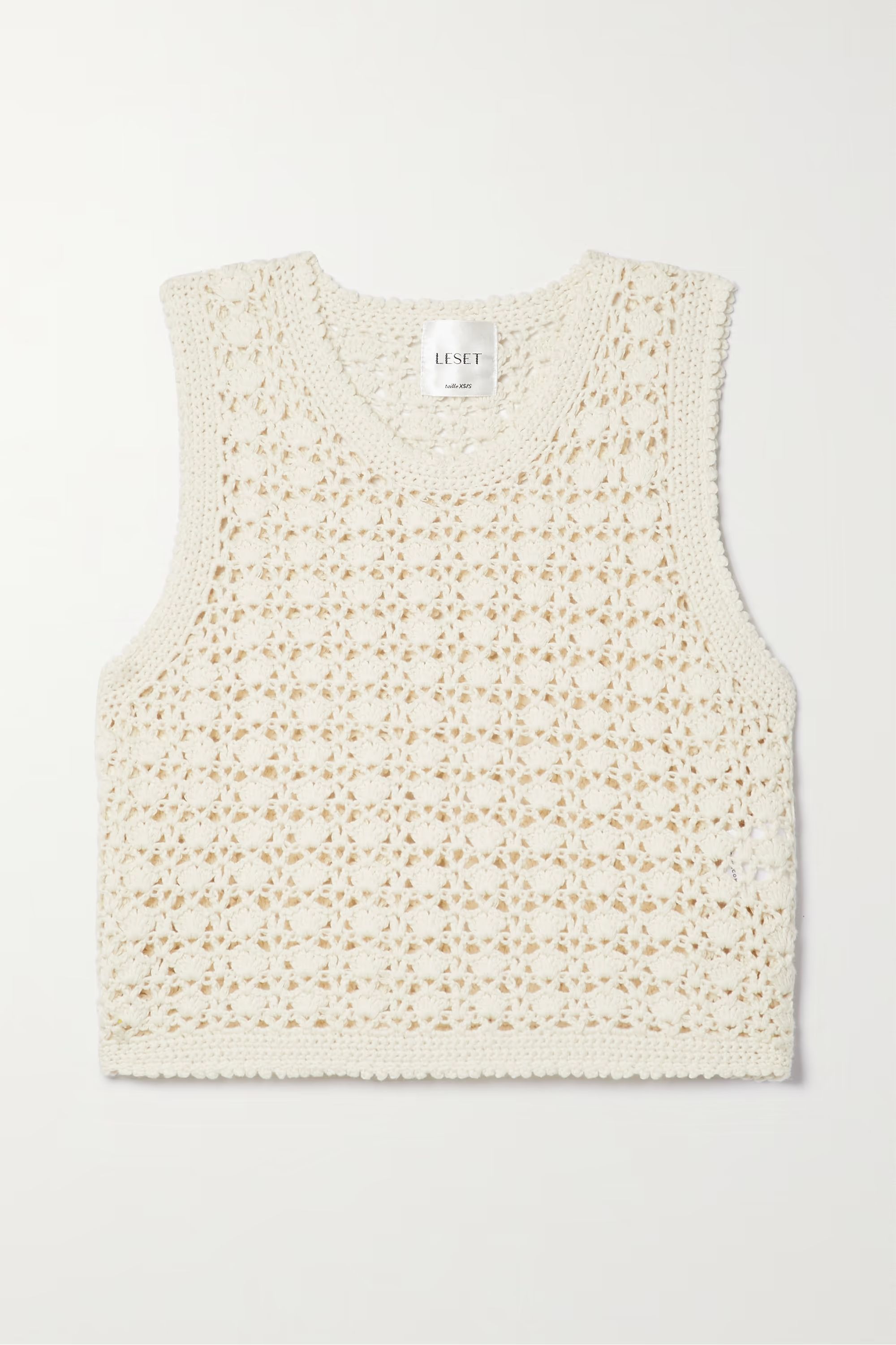 Lucy cropped crocheted cotton top | NET-A-PORTER (US)