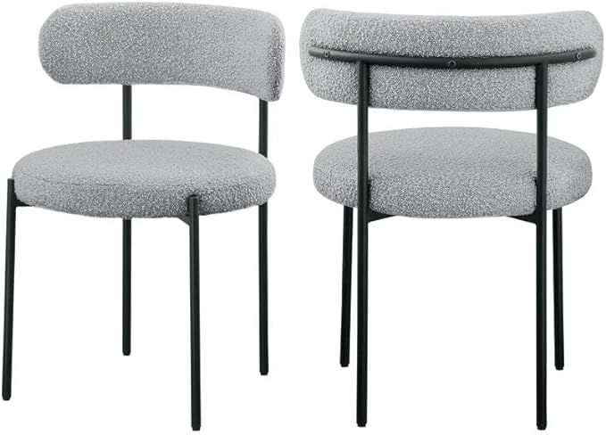 Meridian Furniture Beacon Collection Modern | Contemporary Boucle Fabric Upholstered Dining Chair... | Amazon (US)