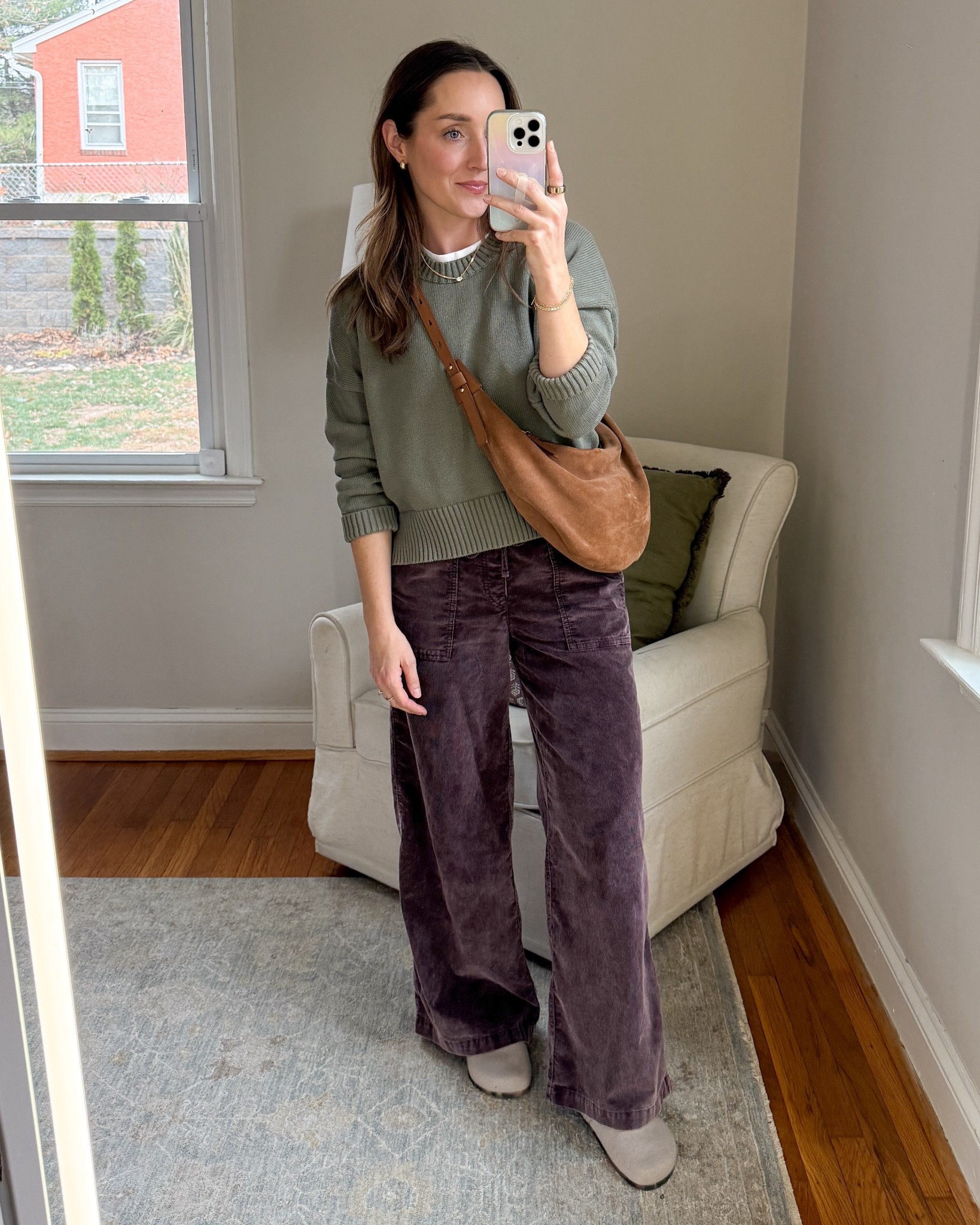 One of our most popular pull on pants is currently on sale for $35! Restocked in a few sizes. I also love these in navy blue! Wearing small regular. 