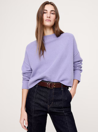 Merino-Cotton Cropped Sweater | Banana Republic (US)