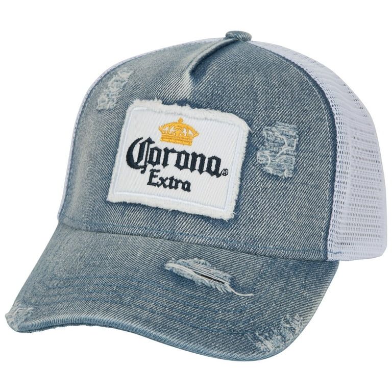 Corona Extra Label Patch Distressed Light Denim Adjustable Hat | Walmart (US)