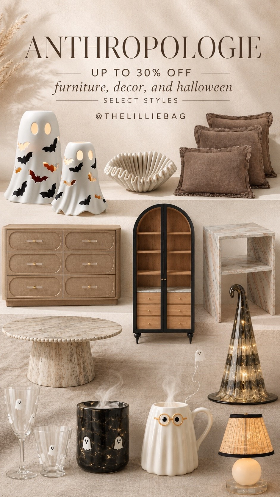 Anthro is officially in its cozy season 🤍🍂

Furniture, décor, and even the cutest Halloween finds are up to 30% off right now. I rounded up the pieces that instantly caught my eye—from timeless furniture to neutral home accents with just the right amount of spooky. 👻✨

Everything is linked here in my LTK! Which piece would you bring home first? 🤎

Anthropologie sale, Anthropologie furniture, Anthropologie home decor, Halloween decor, neutral home decor, luxury home decor, cozy home inspiration, fall home decor, modern home styling, marble furniture, coffee table decor, linen pillows, accent furniture, living room decor, bedroom furniture, designer inspired home, home decor finds, fall decorating ideas, neutral aesthetic, LTK home finds.

#LTKHome #LTKSaleAlert #LTKSeasonal