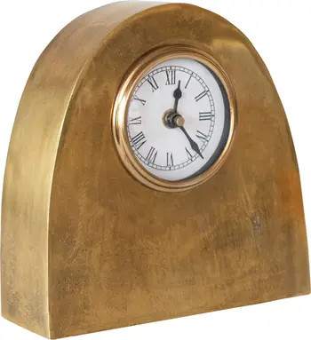 Metal Mantel Clock for Display, Antique Gold | Nordstrom