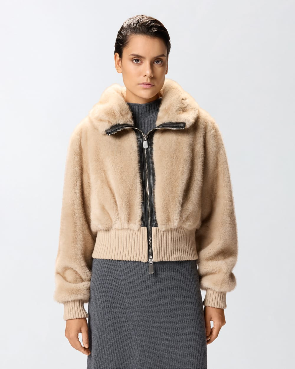 Faux fur bomber jacket | PINKO (Global)